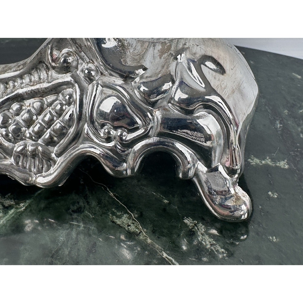 Vintage French Baroque Swivel Swing Cherubs Mirror Silver Plated Art Nouveau - Picture 15 of 16